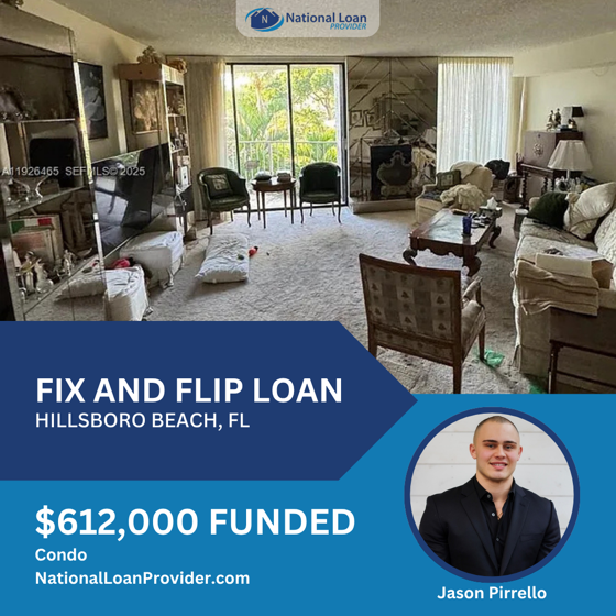 Closed real estate investment loan deal funded by National Loan Provider