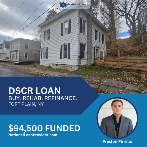 Closed real estate investment loan deal funded by National Loan Provider