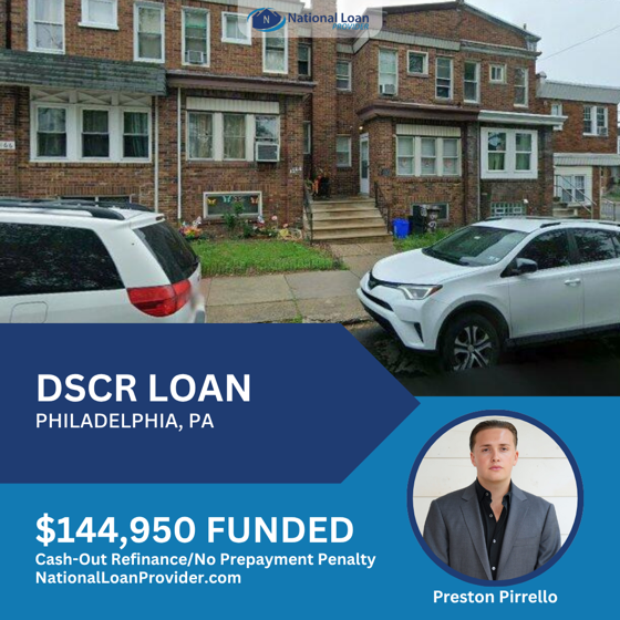Closed real estate investment loan deal funded by National Loan Provider